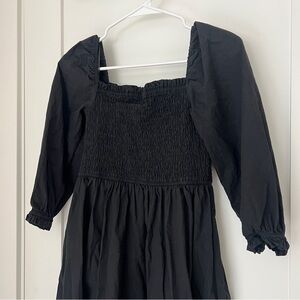 Mod Ref Black Cotton Shirred Dress